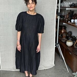 Boboutic Textured Midi Dress in Black Size Large